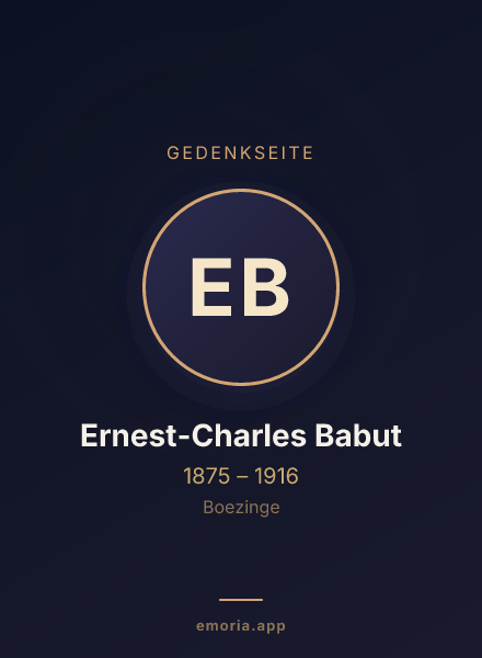 Gedenkportrait von Ernest-Charles Babut