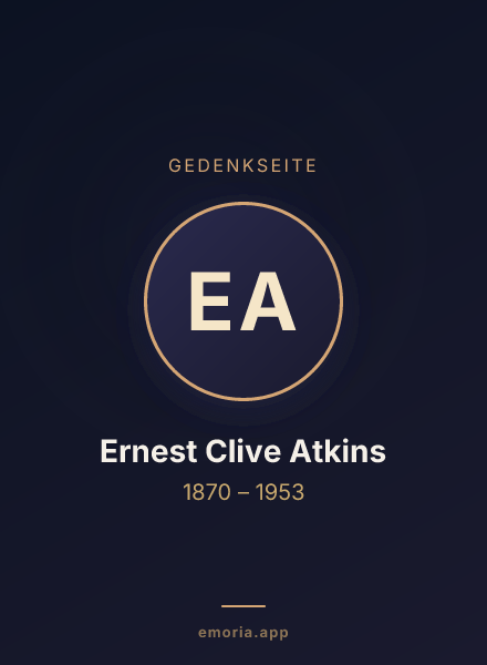 Gedenkportrait von Ernest Clive Atkins