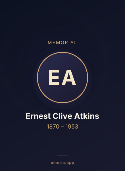 Memorial portrait of Ernest Clive Atkins