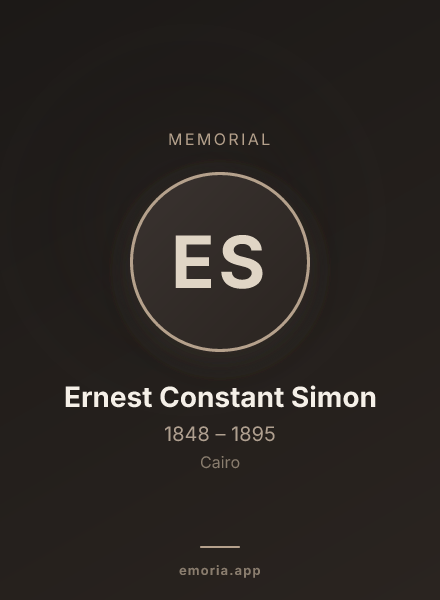 Memorial portrait of Ernest Constant Simon