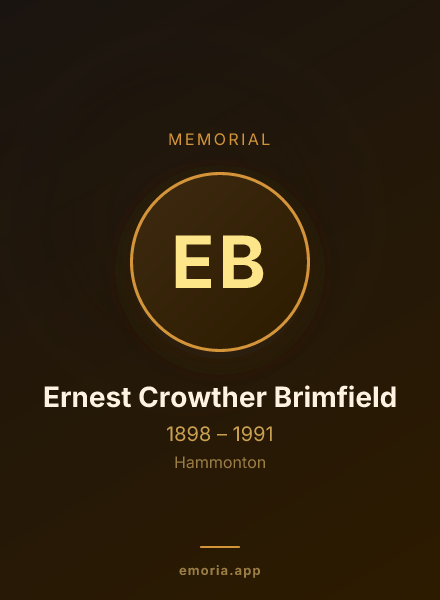Memorial portrait of Ernest Crowther Brimfield