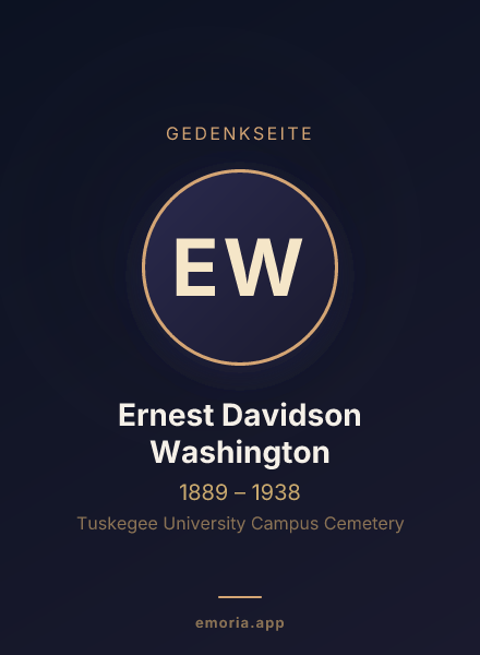 Gedenkportrait von Ernest Davidson Washington