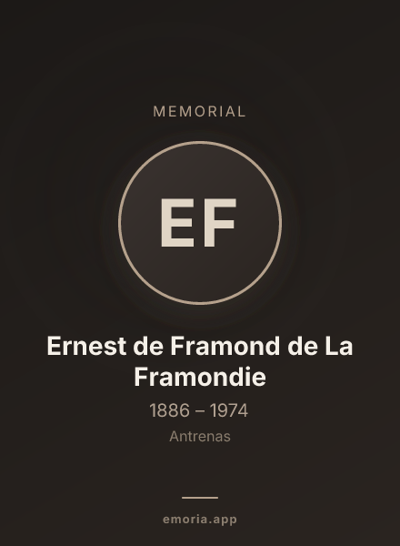 Memorial portrait of Ernest de Framond de La Framondie