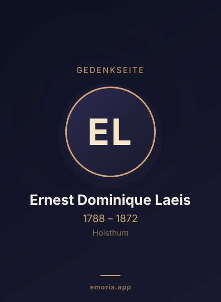 Gedenkportrait von Ernest Dominique Laeis