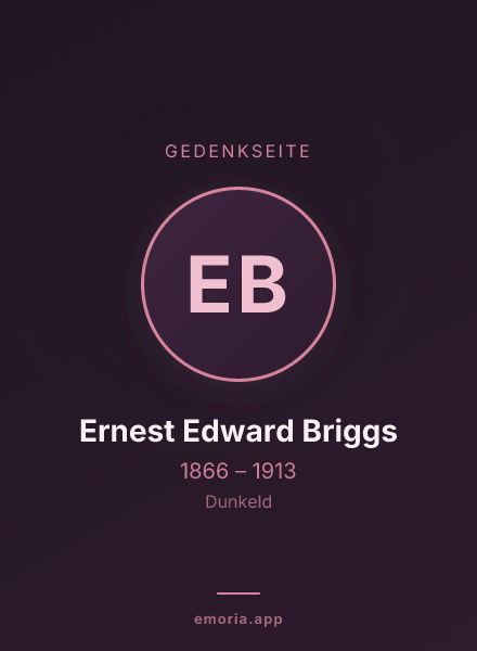 Gedenkportrait von Ernest Edward Briggs