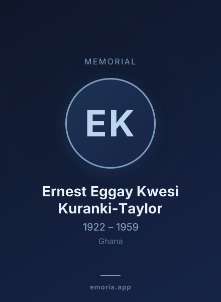 Memorial portrait of Ernest Eggay Kwesi Kuranki-Taylor