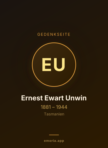Gedenkportrait von Ernest Ewart Unwin