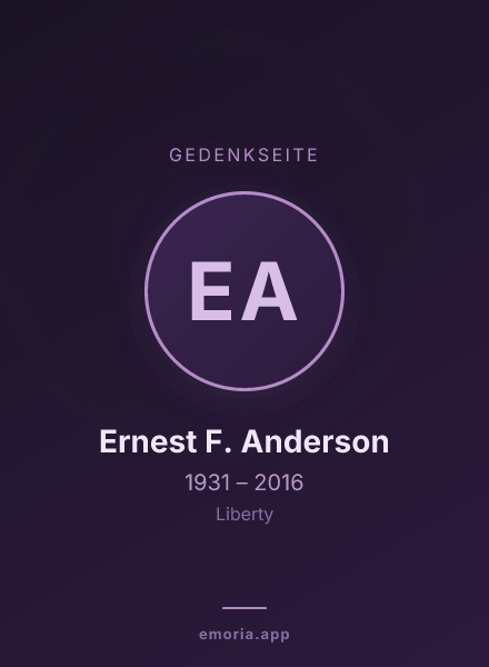 Gedenkportrait von Ernest F. Anderson