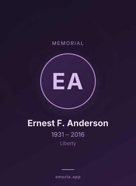 Memorial portrait of Ernest F. Anderson