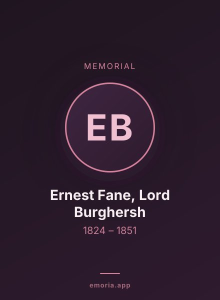 Memorial portrait of Ernest Fane, Lord Burghersh