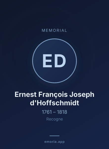 Memorial portrait of Ernest François Joseph d'Hoffschmidt