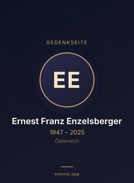 Gedenkportrait von Ernest Franz Enzelsberger