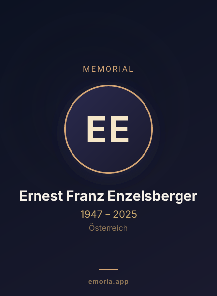 Memorial portrait of Ernest Franz Enzelsberger