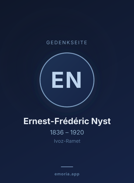 Gedenkportrait von Ernest-Frédéric Nyst