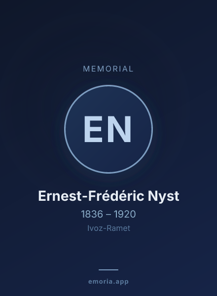 Memorial portrait of Ernest-Frédéric Nyst