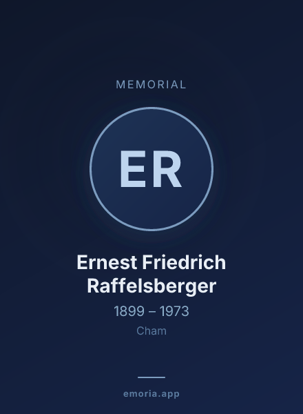 Memorial portrait of Ernest Friedrich Raffelsberger