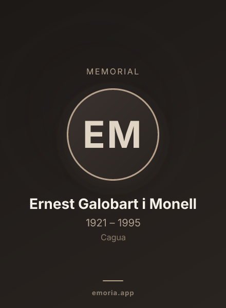 Memorial portrait of Ernest Galobart i Monell