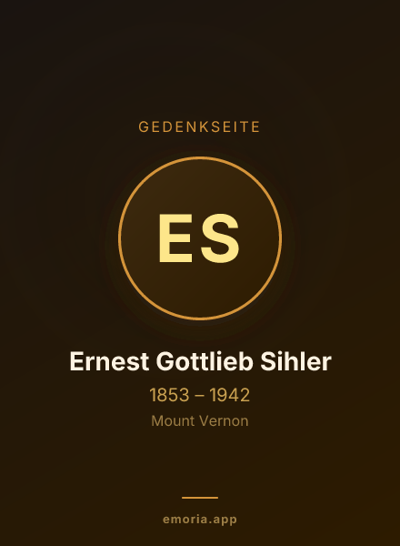 Gedenkportrait von Ernest Gottlieb Sihler