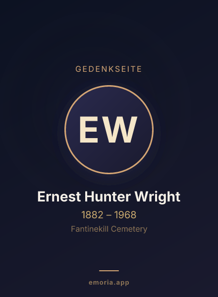 Gedenkportrait von Ernest Hunter Wright