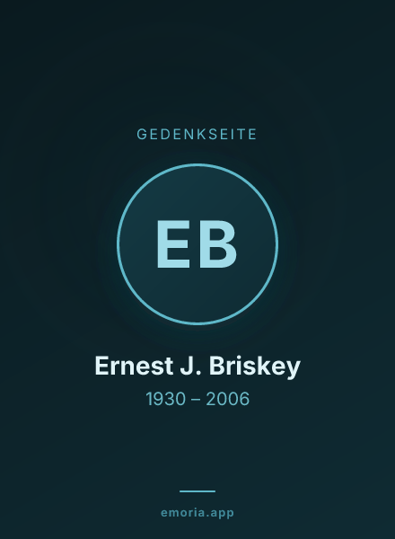 Gedenkportrait von Ernest J. Briskey