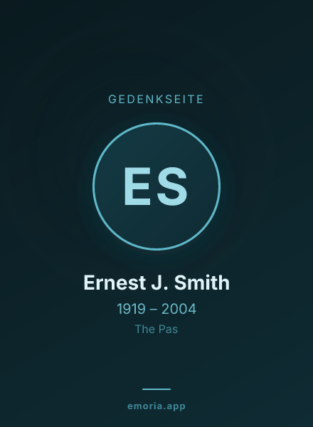 Gedenkportrait von Ernest J. Smith
