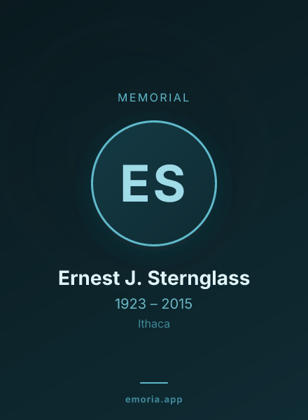 Memorial portrait of Ernest J. Sternglass