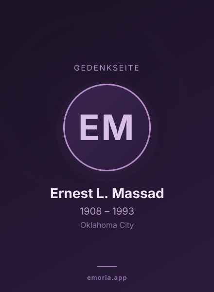 Gedenkportrait von Ernest L. Massad