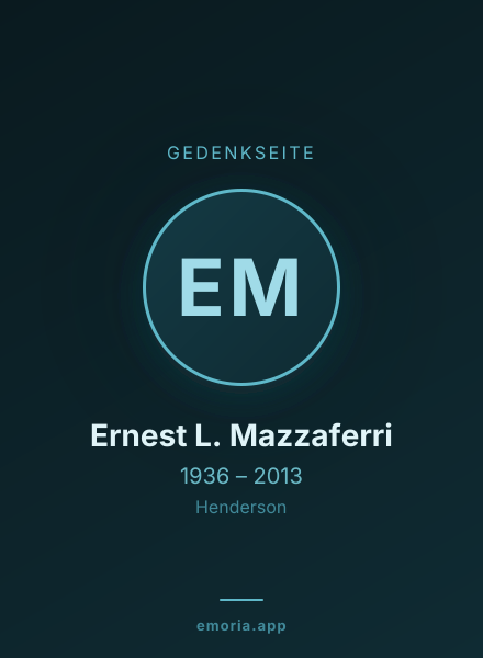Gedenkportrait von Ernest L. Mazzaferri