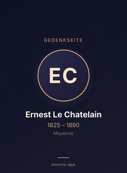 Gedenkportrait von Ernest Le Chatelain