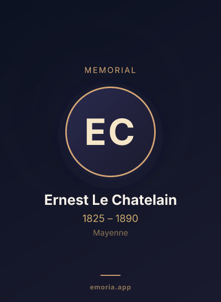 Memorial portrait of Ernest Le Chatelain