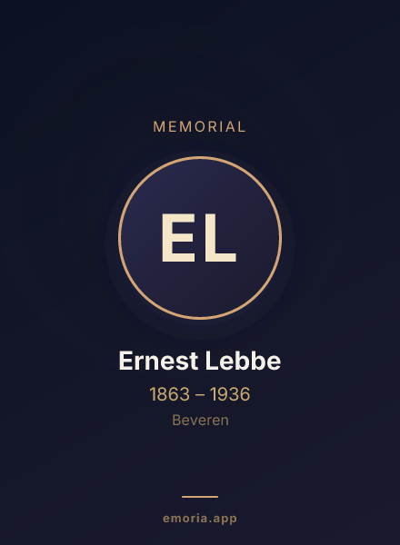 Memorial portrait of Ernest Lebbe