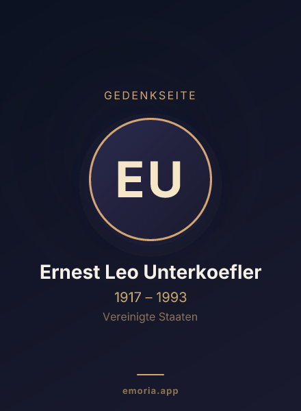 Gedenkportrait von Ernest Leo Unterkoefler