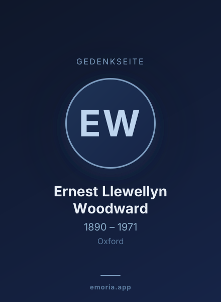 Gedenkportrait von Ernest Llewellyn Woodward