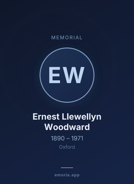 Memorial portrait of Ernest Llewellyn Woodward