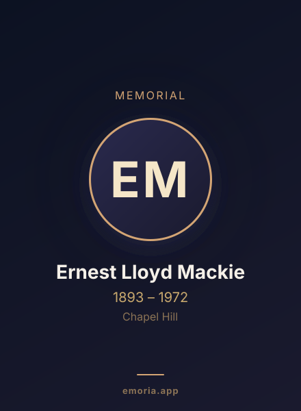 Memorial portrait of Ernest Lloyd Mackie