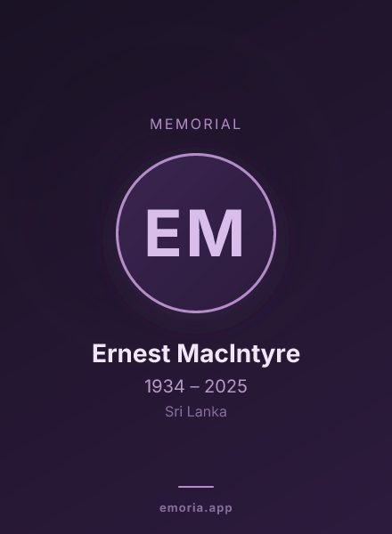 Memorial portrait of Ernest MacIntyre