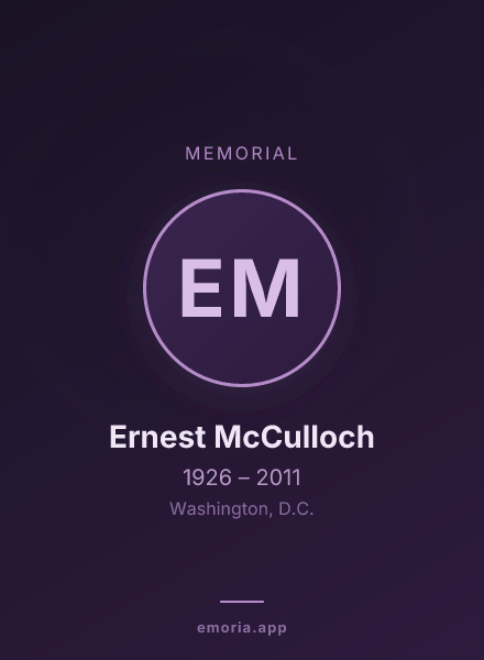 Memorial portrait of Ernest McCulloch