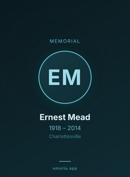Memorial portrait of Ernest Mead