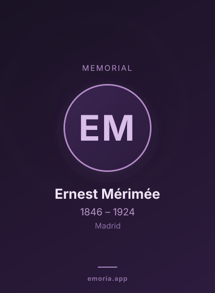Memorial portrait of Ernest Mérimée