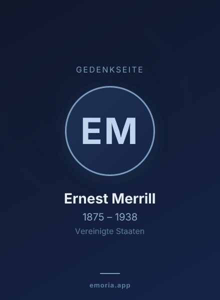 Gedenkportrait von Ernest Merrill