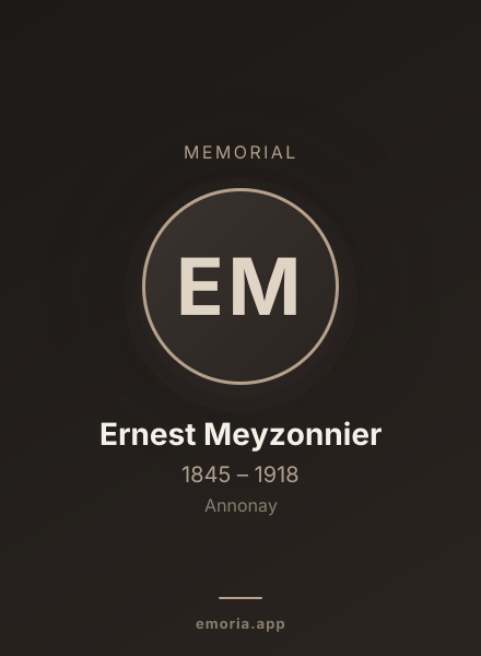 Memorial portrait of Ernest Meyzonnier