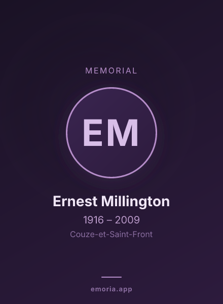 Memorial portrait of Ernest Millington