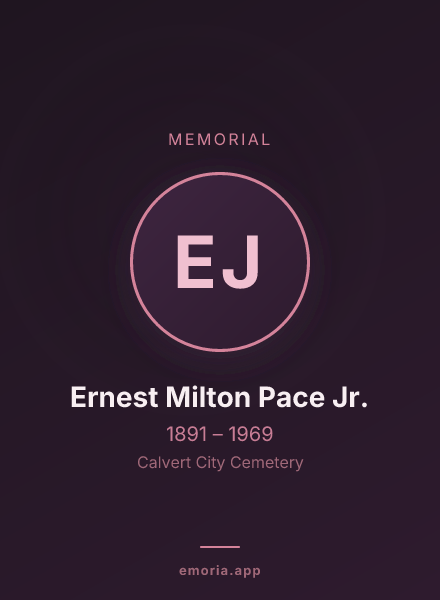 Memorial portrait of Ernest Milton Pace Jr.