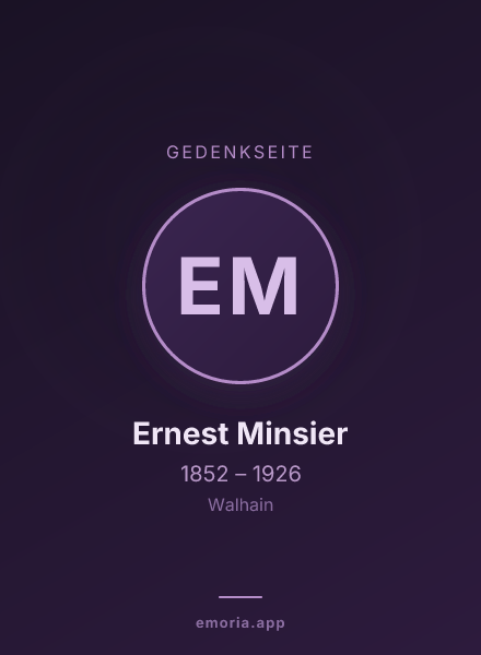 Gedenkportrait von Ernest Minsier