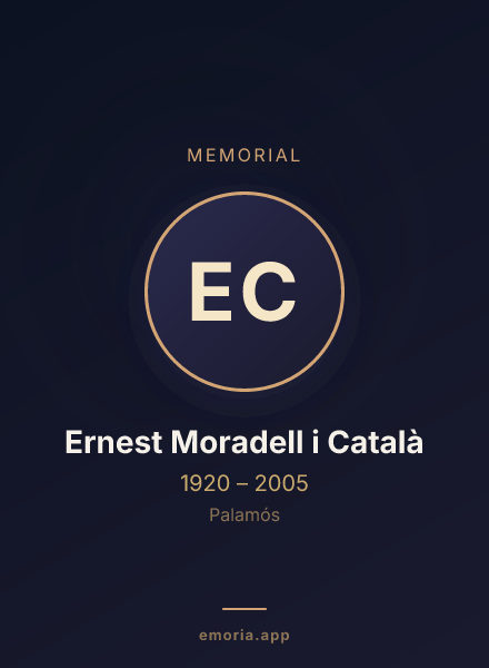Memorial portrait of Ernest Moradell i Català