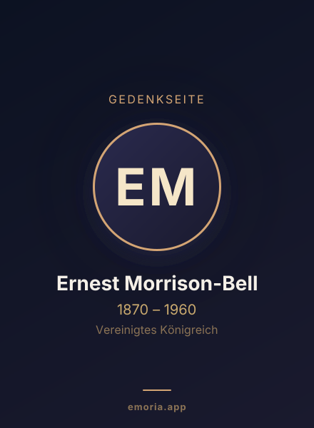 Gedenkportrait von Ernest Morrison-Bell