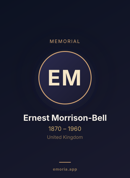 Memorial portrait of Ernest Morrison-Bell