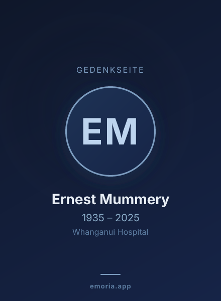 Gedenkportrait von Ernest Mummery