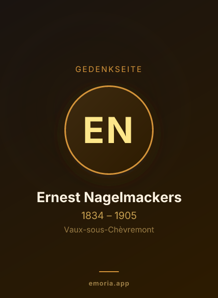 Gedenkportrait von Ernest Nagelmackers