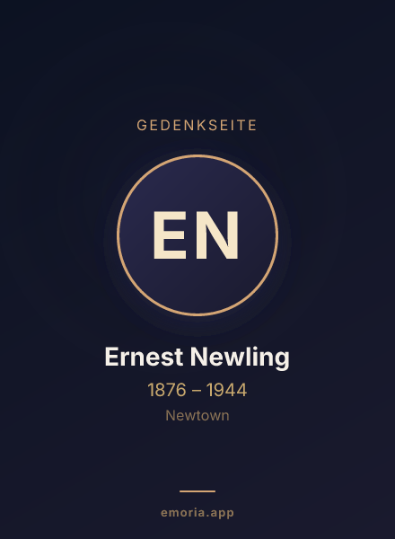 Gedenkportrait von Ernest Newling